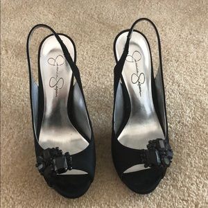 Jessica Simpson black heels, size 7.5